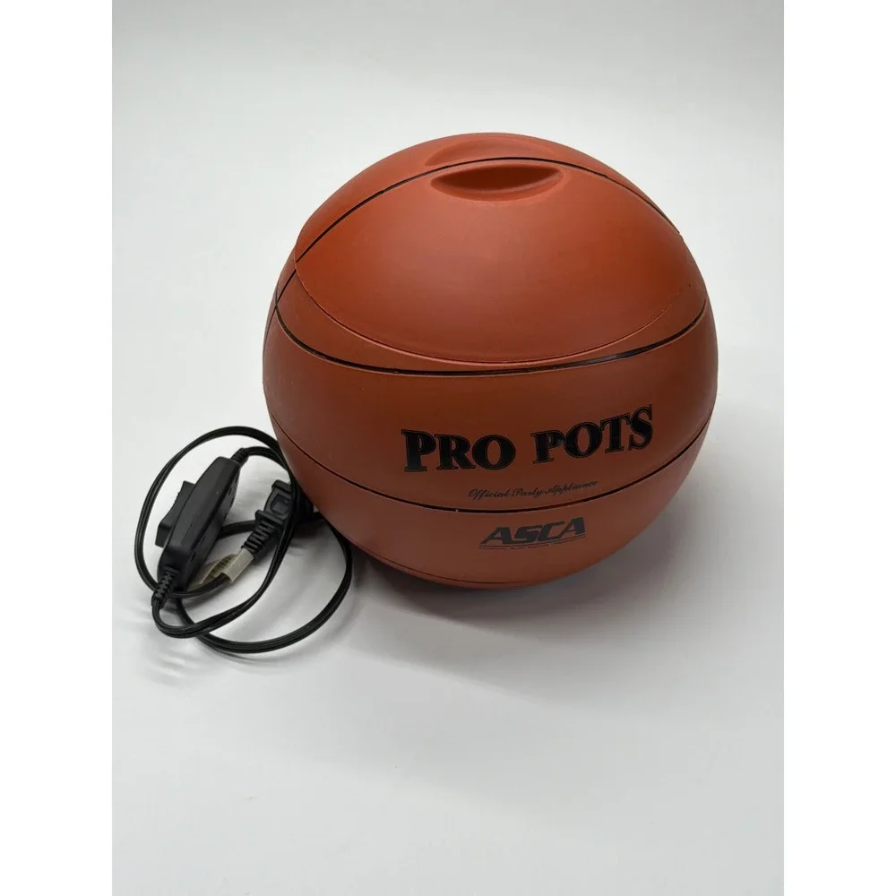 ASCA Pro Pots Basketball Slow Cooker 1.5 Quart Dip Warmer Model BB-10 Orange‎